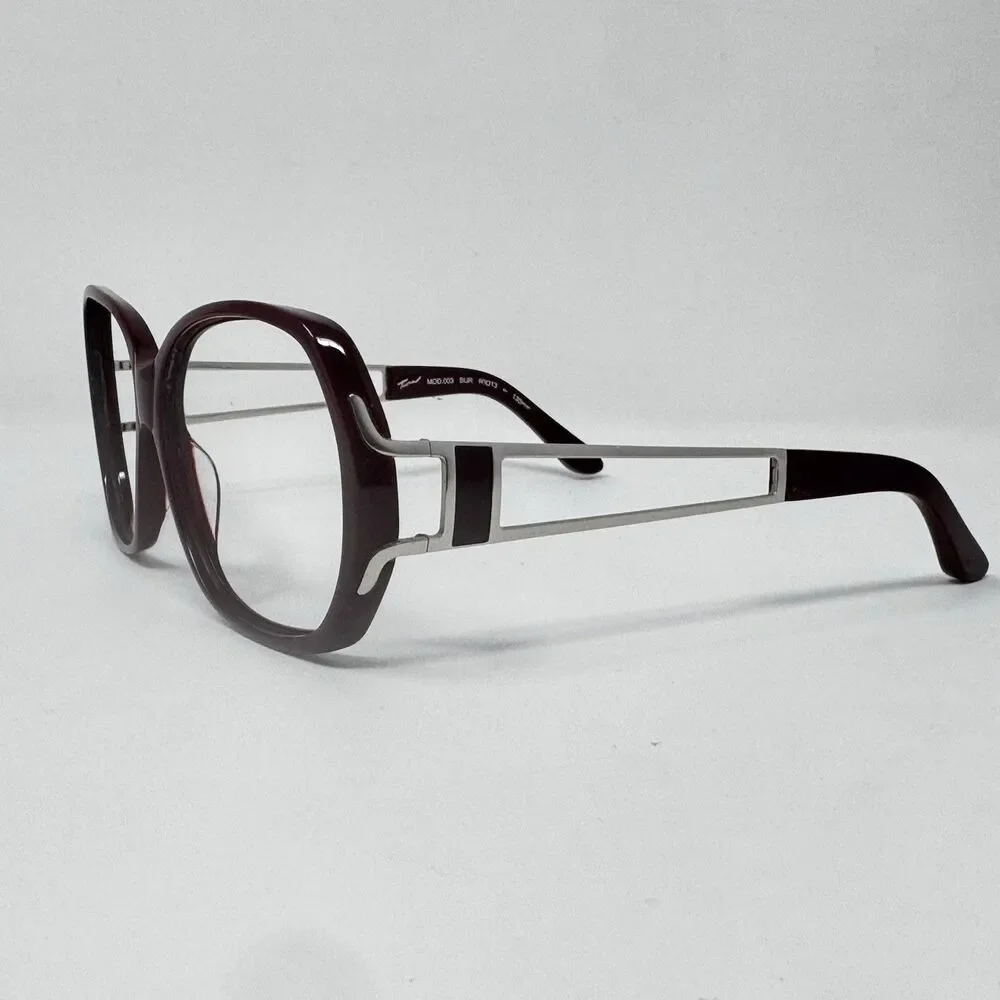 Tura MOD.003 BUR Burgundy Oversized Square Sunglass / Eyeglass Frames 60-13-130